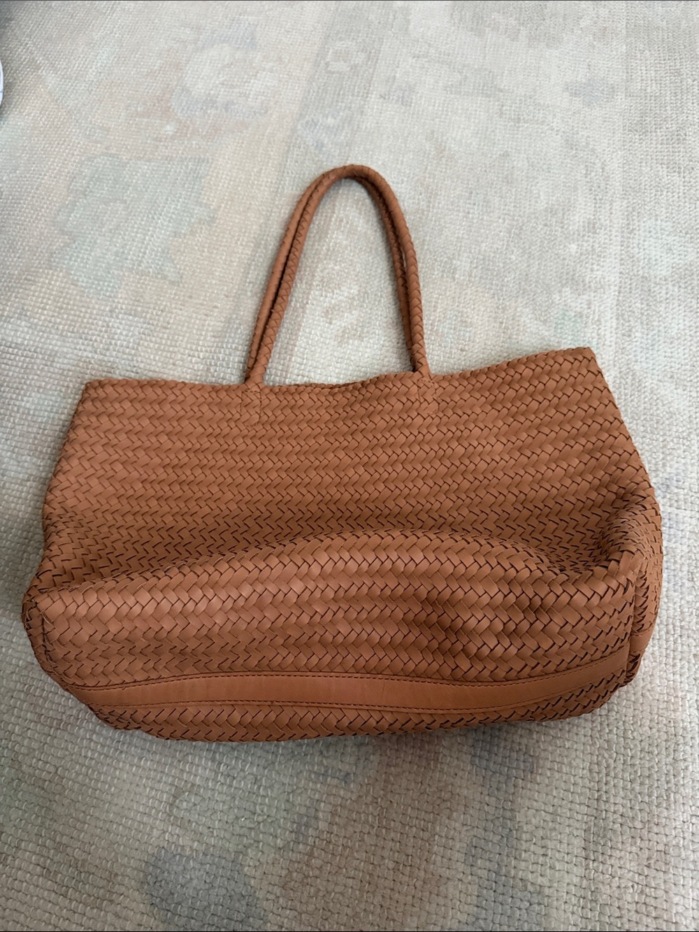 Madewell Woven Tote in Cognac Brown - Picture 5 of 5